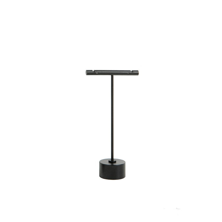 Luxurious Metal Black Jewelry Display Stands: Elegant Small T-Bar Earring Holders