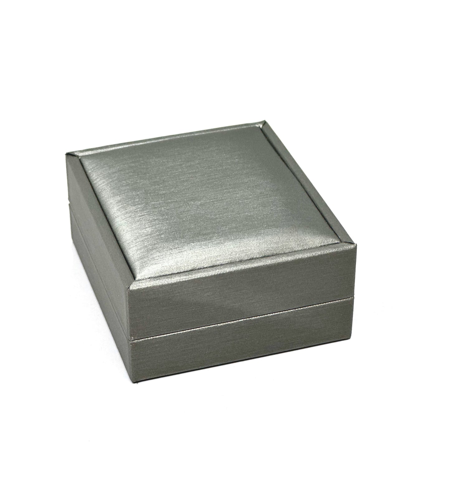 Luxury PU Leather Steel Grey Earring Pendant, Necklace Gift Box