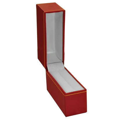 Red Leatherette Gold Trimmed Jewelry Bangle Boxes