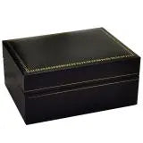 Black Leatherette Bracelet / Watch Pillow Boxes