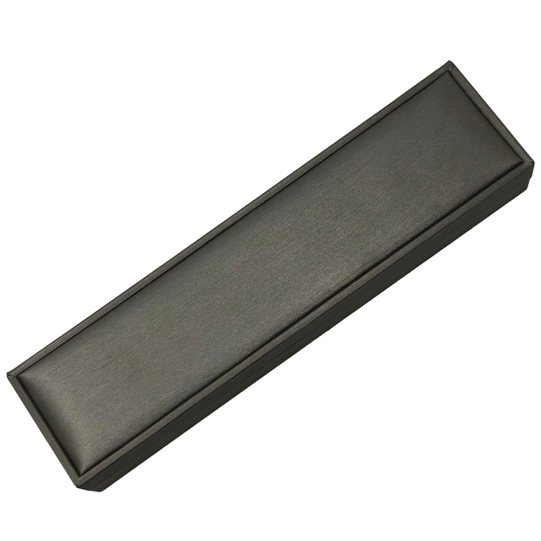 Luxury PU Leather Steel Grey Bracelet, Watch Gift Box