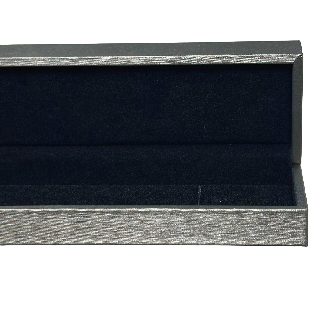 Luxury PU Leather Steel Grey Bracelet, Watch Gift Box