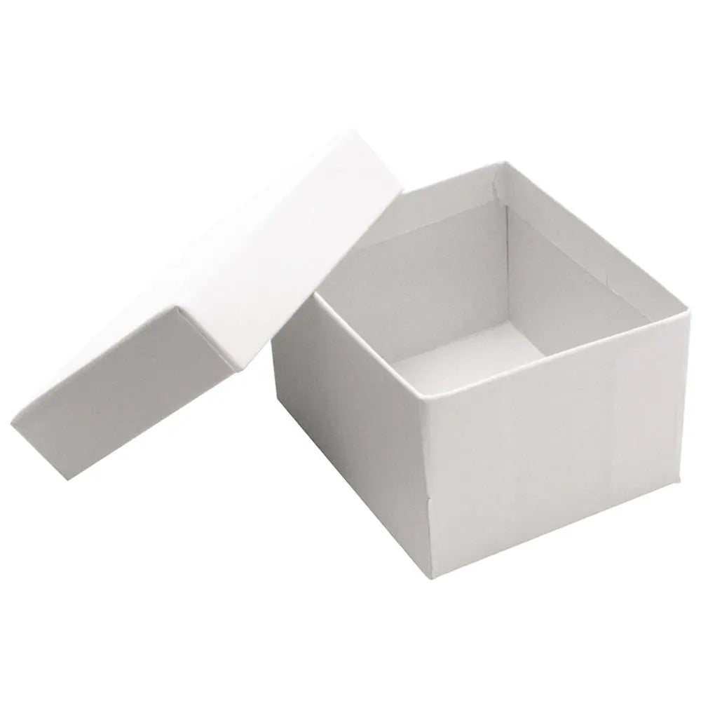 White Rounded Corner Leatherette Earring Box