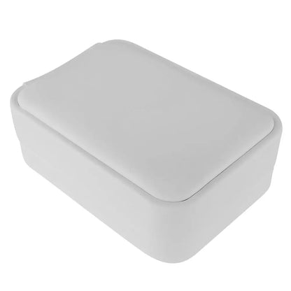 Large White Rounded Corner Leatherette Pendant/Earring Box