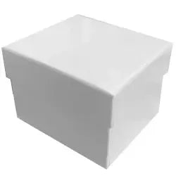 White Rounded Corner Leatherette Ring Box