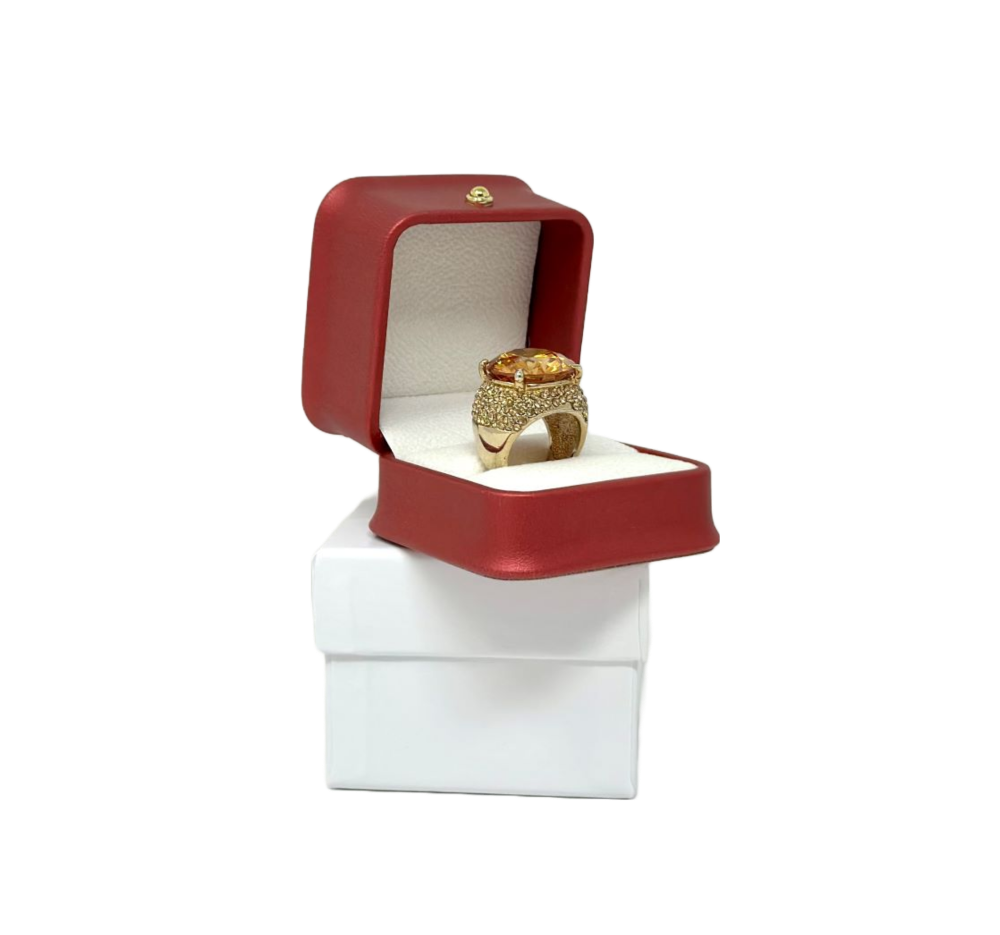 Crimson Red Ring Jewelry Box