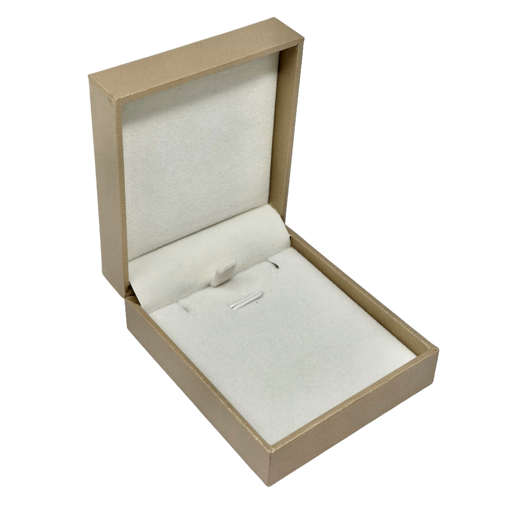 Luxury Linen Gold Necklace Pendant Gift Box