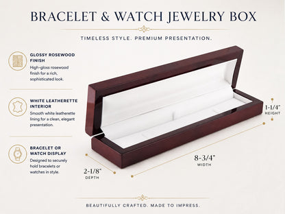 Red Rosewood Jewelry Bracelet Box
