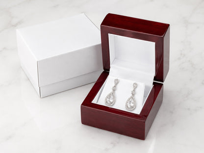 Red Rosewood Jewelry Earring Boxes