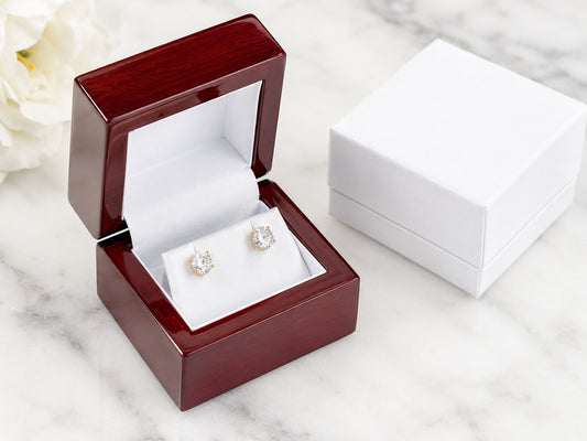 Red Rosewood Jewelry Earring Boxes