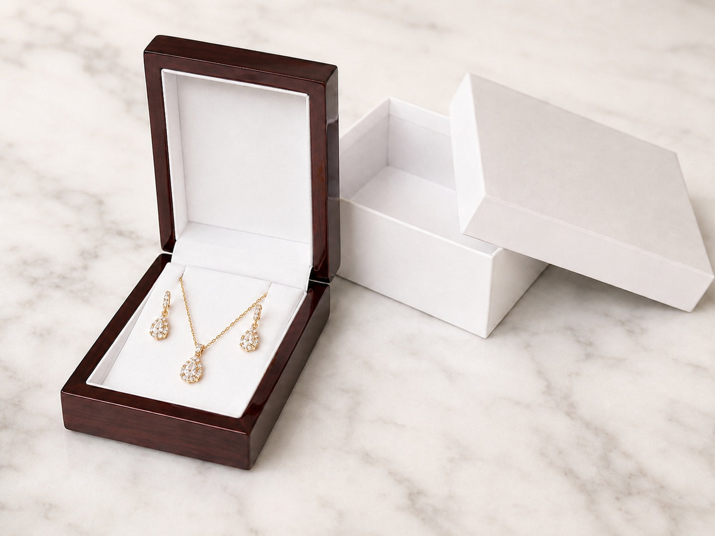 Red Rosewood Jewelry Pendant Packaging Boxes