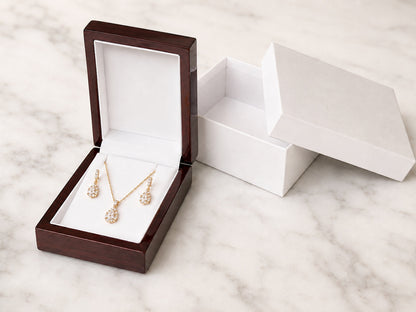 Red Rosewood Jewelry Pendant Packaging Boxes