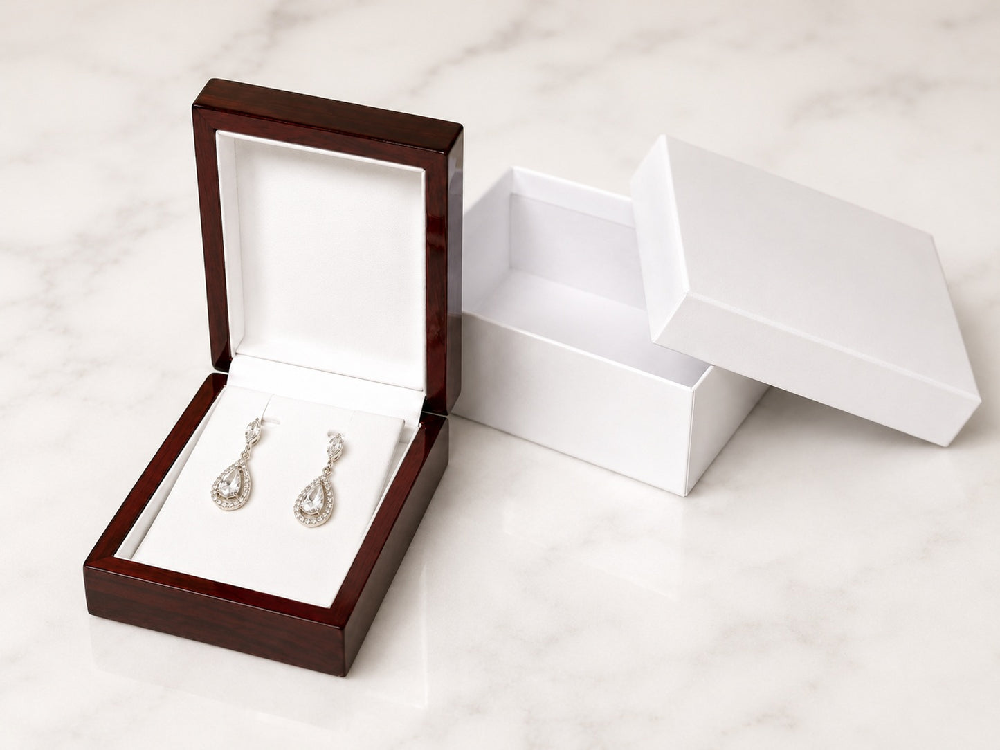 Red Rosewood Jewelry Pendant Packaging Boxes