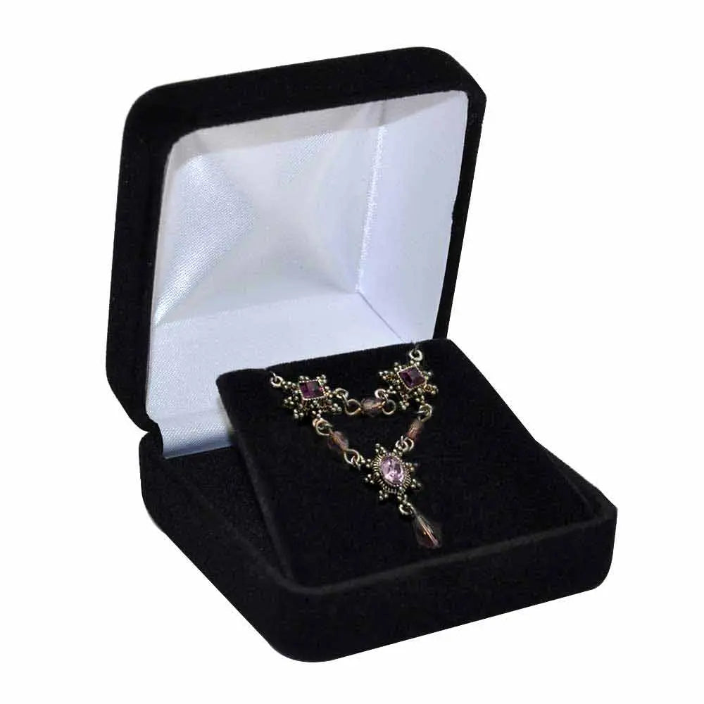 Black Premium Velvet Jewelry Pendant Gift Boxes
