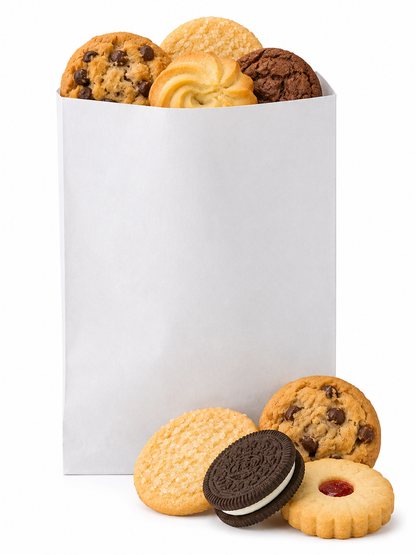 White Paper Gift Shopping Bags, 100 Per Pack, 4" x 6"