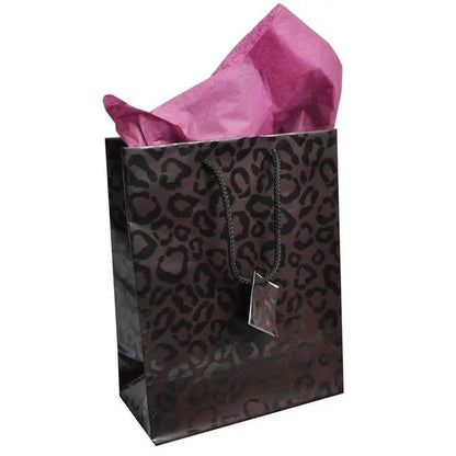 Animal Print Gift Shopping Bags with Handle, 8" x 5" x 10"