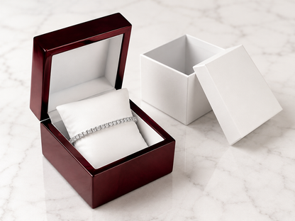 Red Rosewood Jewelry Bracelet or Watch Pillow Boxes