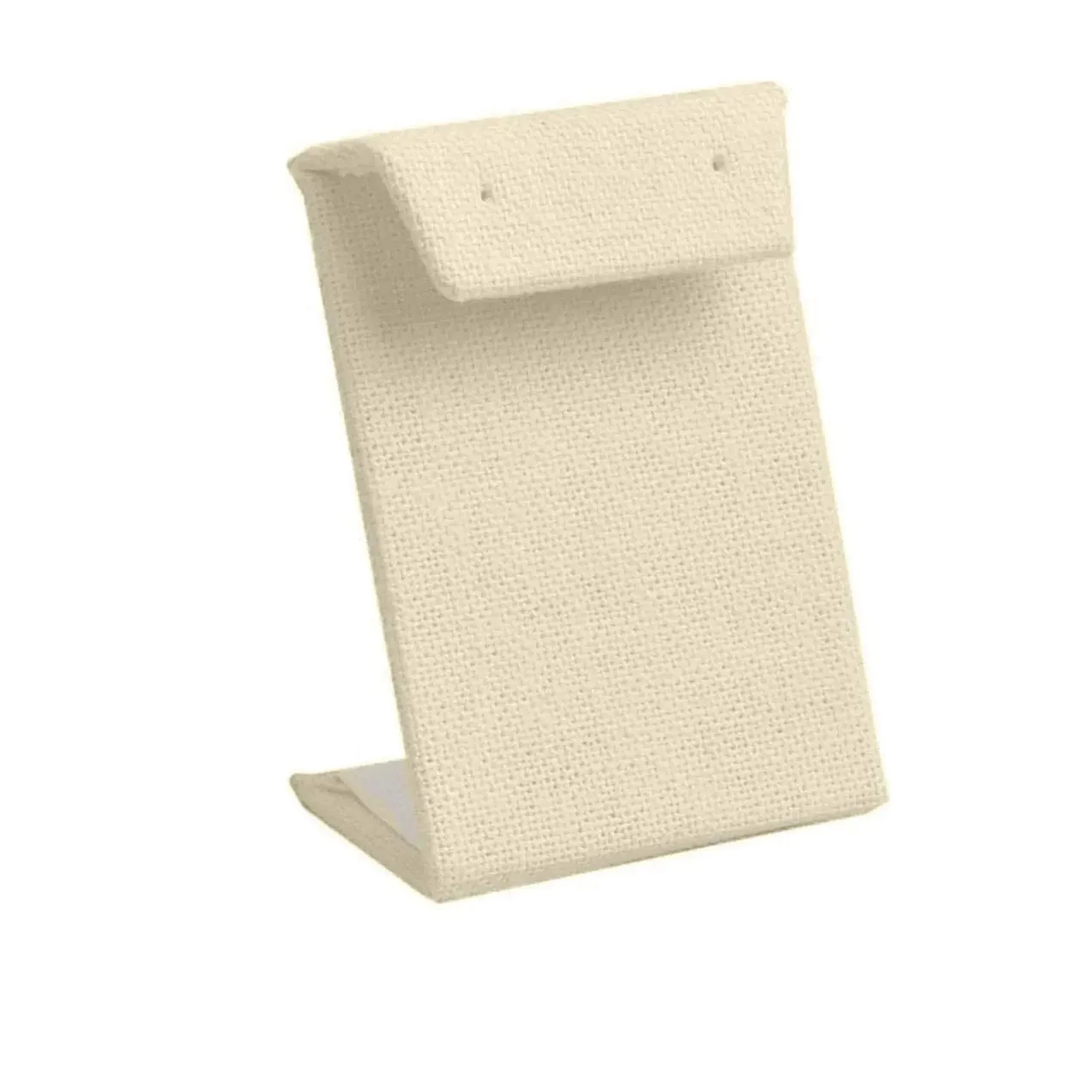 Beige Linen Jewelry Earring Display Stand