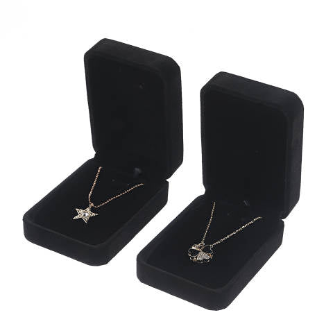 Black Velvet Large Pendant Jewelry Box- Sold by Dozen (12pcs)