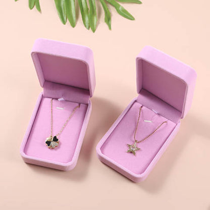 Pink Velvet Large Pendant Jewelry Box- Sold by Dozen (12pcs)