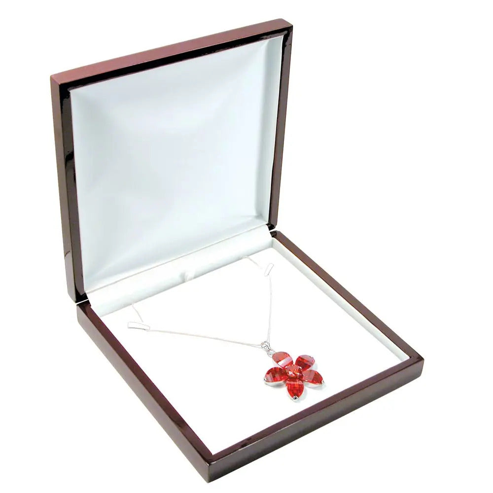 Red Rosewood Jewelry Necklace Boxes
