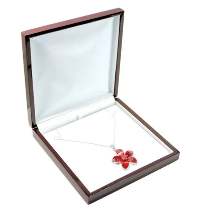 Red Rosewood Jewelry Necklace Boxes