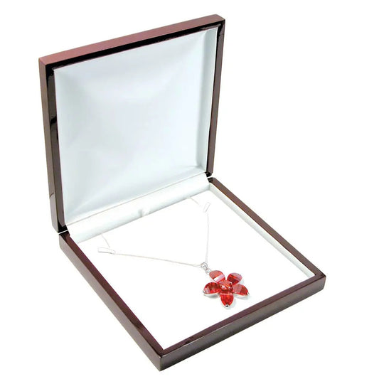 Red Rosewood Jewelry Necklace Boxes