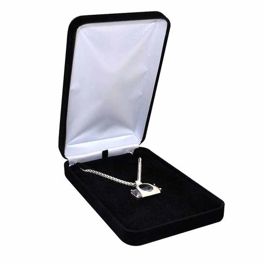 Black Premium Velvet Jewelry Necklace / Chain Gift Boxes