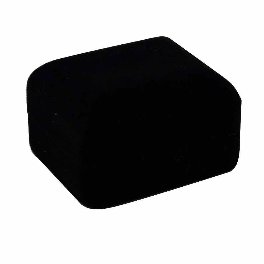 Black Premium Velvet Dual Ring Gift Boxes, Holds 1 - 2 Rings