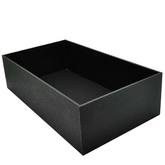 Black Leatherette Wrapped Jewelry Tray Half Size-4"