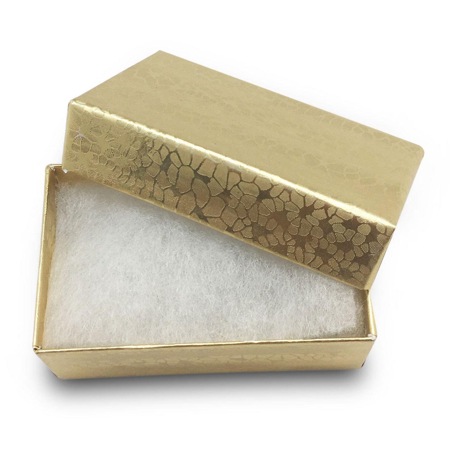 #G10 - 1 7/8" x 1 1/4" x 5/8"H Gold Foil Cotton Filled Box