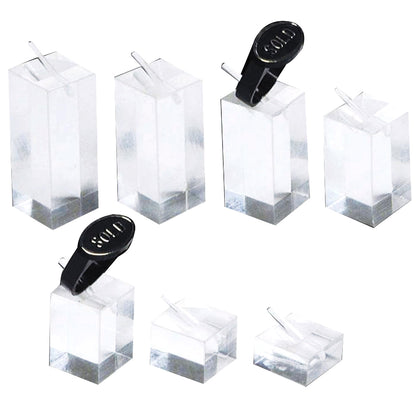 Clear Acrylic 7 Piece Jewelry Ring Display Set