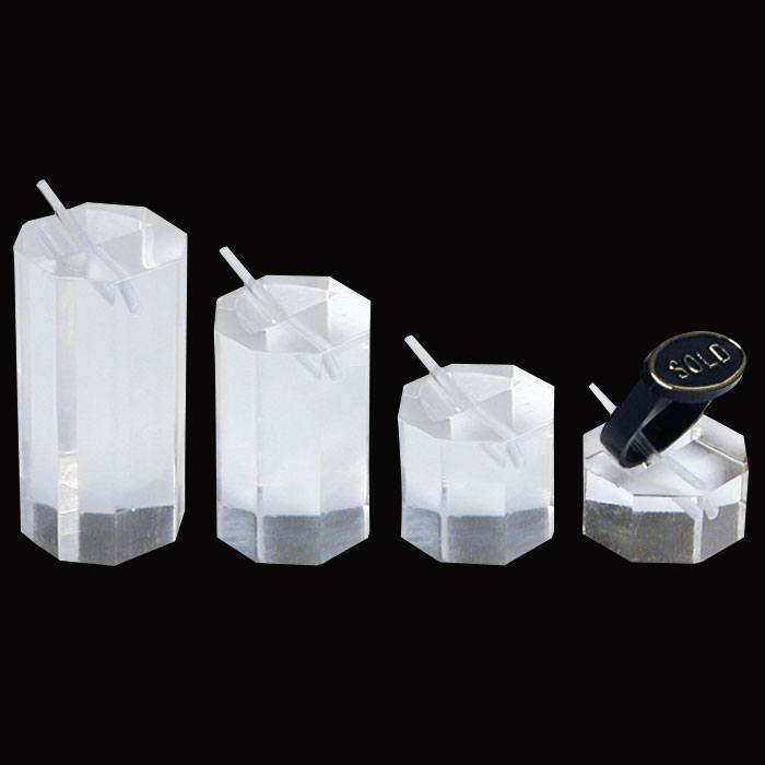 Clear Acrylic 4 Piece Jewelry Ring Display Set