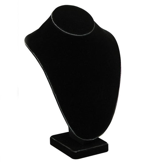 Black Velvet Jewelry Necklace Display Stand 11" Tall