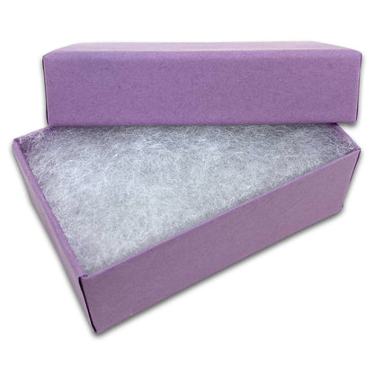 #21 - 2 5/8" x 1 5/8" x 1" Matte Purple Cotton Filled Paper Box