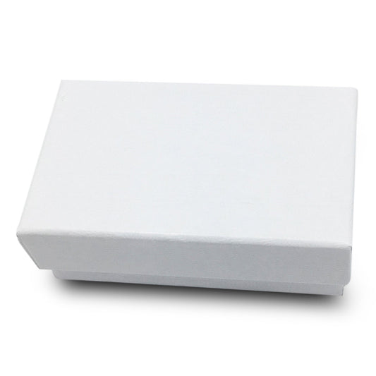 #21 - 2 5/8" x 1 1/2" x 1" White Swirl Cotton Filled Paper Box