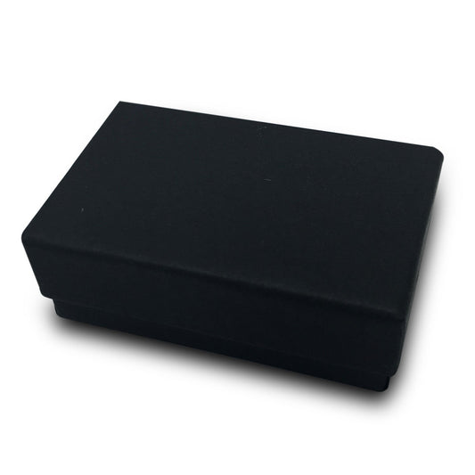 #MB21 - 2 5/8" x 1 1/2" x 1" Black Cotton Filled Paper Box