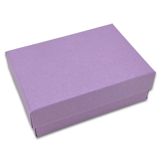 #32 - 3 1/4" x 2 1/4" x 1" Matte Purple Cotton Filled Paper Box