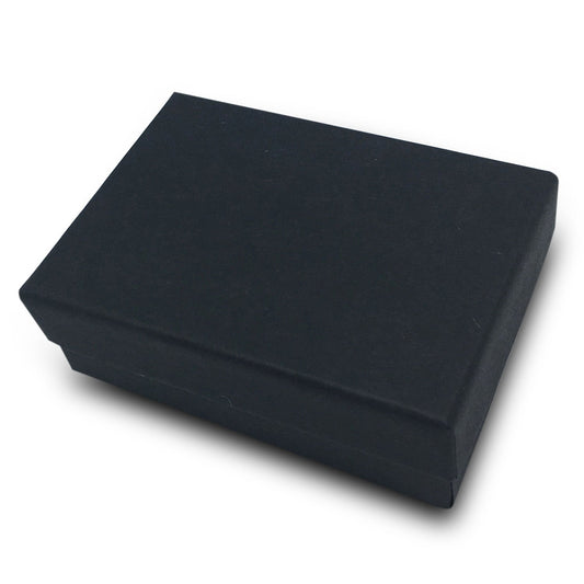 #MB32 - 3 1/4" x 2 1/4" x 1"H Black Cotton Filled Box