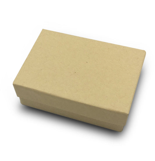 #K32 - 3 1/4" x2 1/4"x 1"H Kraft Cotton Filled Paper Box
