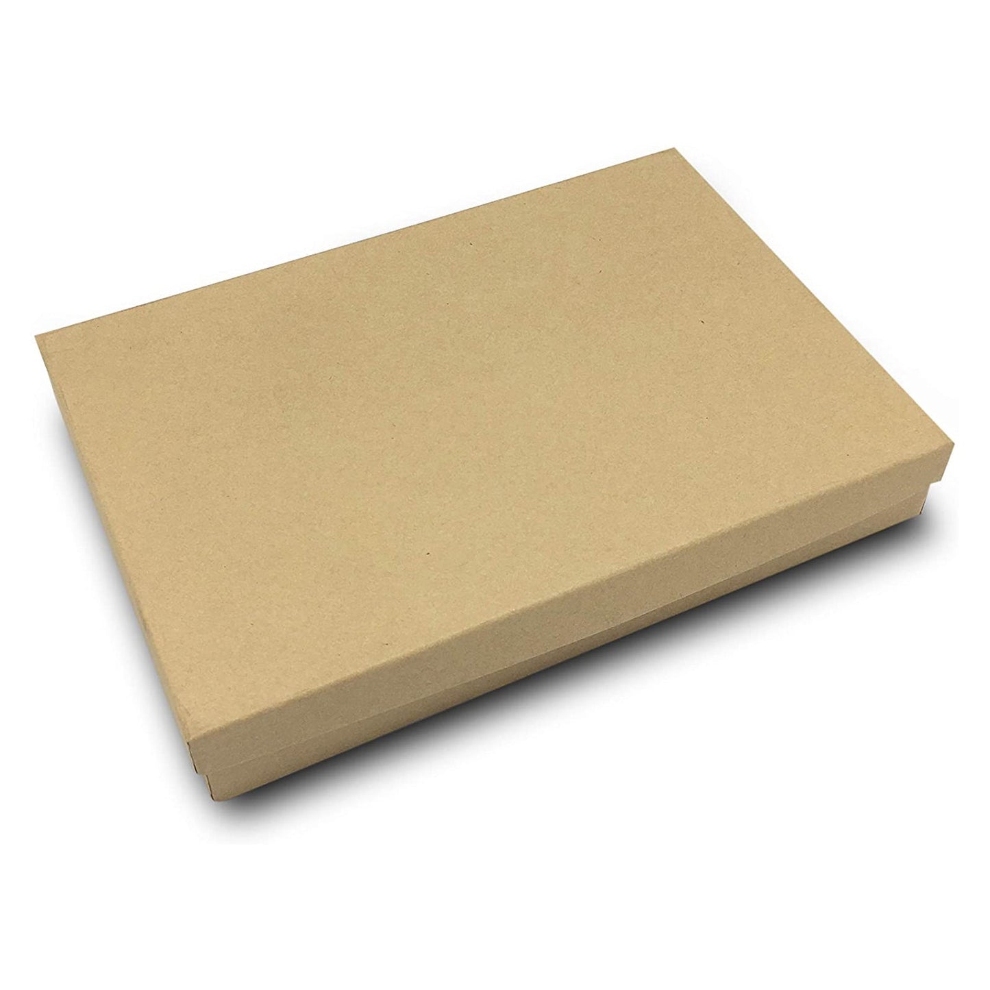 #K53 - 5 3/8" x 3 7/8" x 1" Kraft Cotton Filled Paper Box