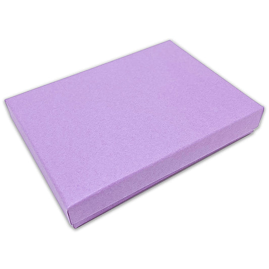 #53 - 5 7/16" x 3 15/16" x 1" Matte Purple Cotton Filled Paper Box