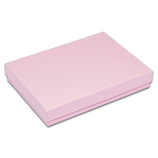 #53 - 5 3/8" x 3 7/8" x 1"H Pink Cotton Filled Box