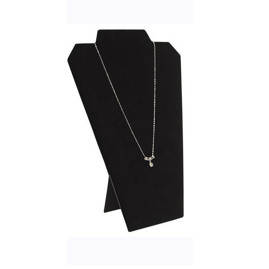 Black Velvet Jewelry Necklace Display Easel, 12-1/2" Tall