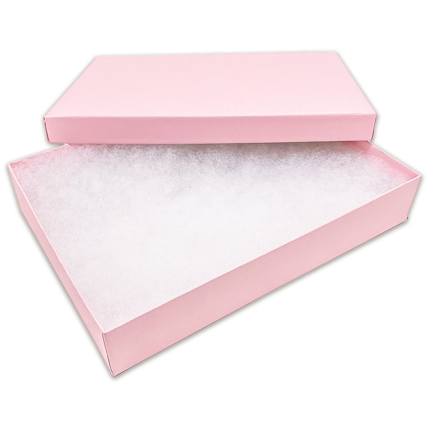 #75 - 7 1/8" x 5 1/8" x 1 1/8"H Pink Cotton Filled Box