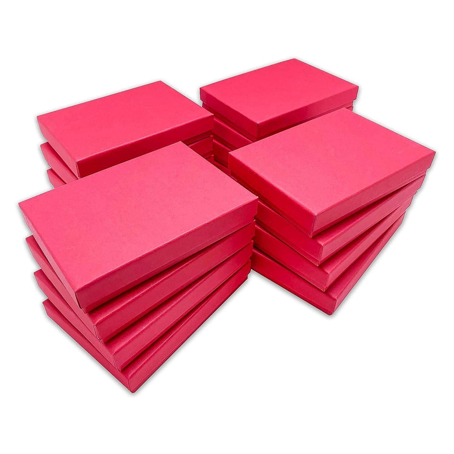 #75 - 7 1/8" x 5 3/16" Matte Red Cotton Filled Paper Box