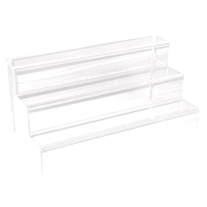 Large Clear Acrylic 3 Tier Riser Shelves Display Stand