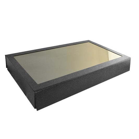 Black Leatherette with Magnetic Clear Lid Display Tray, 2"