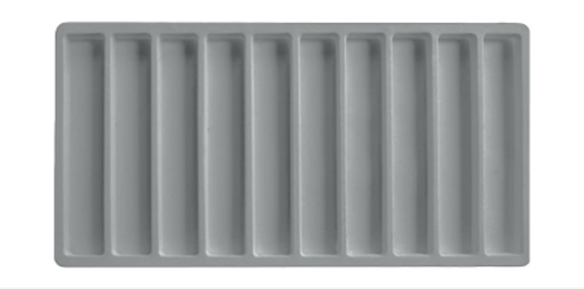 Full Size grey 10 Compartment Jewelry Bracelet Tray Liner Insert