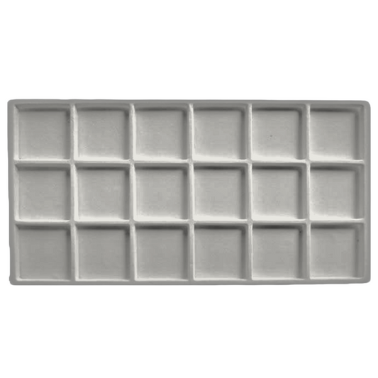 Full Size Grey 18 Compartment Jewelry Tray Liner Insert